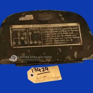 Toyota Landcruiser 40 series Troop Carrier Ute glovebox glove box lid BLACK    17429