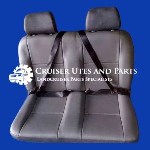 Toyota Landcruiser grey vinyl Troopy Troop Carrier bench seat with belts HJ47 HJ75 FJ75 HZJ75 FZJ75 HZJ78 FZJ78 HDJ78 VDJ78 OUTRIGHT
