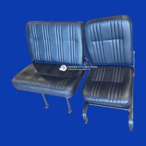 Toyota Landcruiser pair seat set seats GREY  Black HJ45 FJ45 early type outright reco