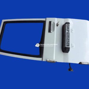 Toyota Landcruiser 75 78 series Troop Carrier Left hand barn door (small door side) 13288 Complete except door card Reco White